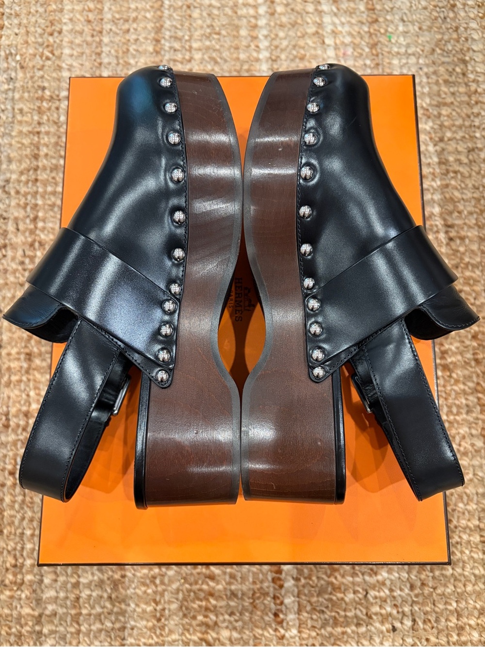 Women’s Hermes Hermoine mules with adjustable strap